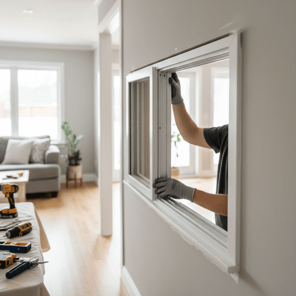 Professional window replacement installation