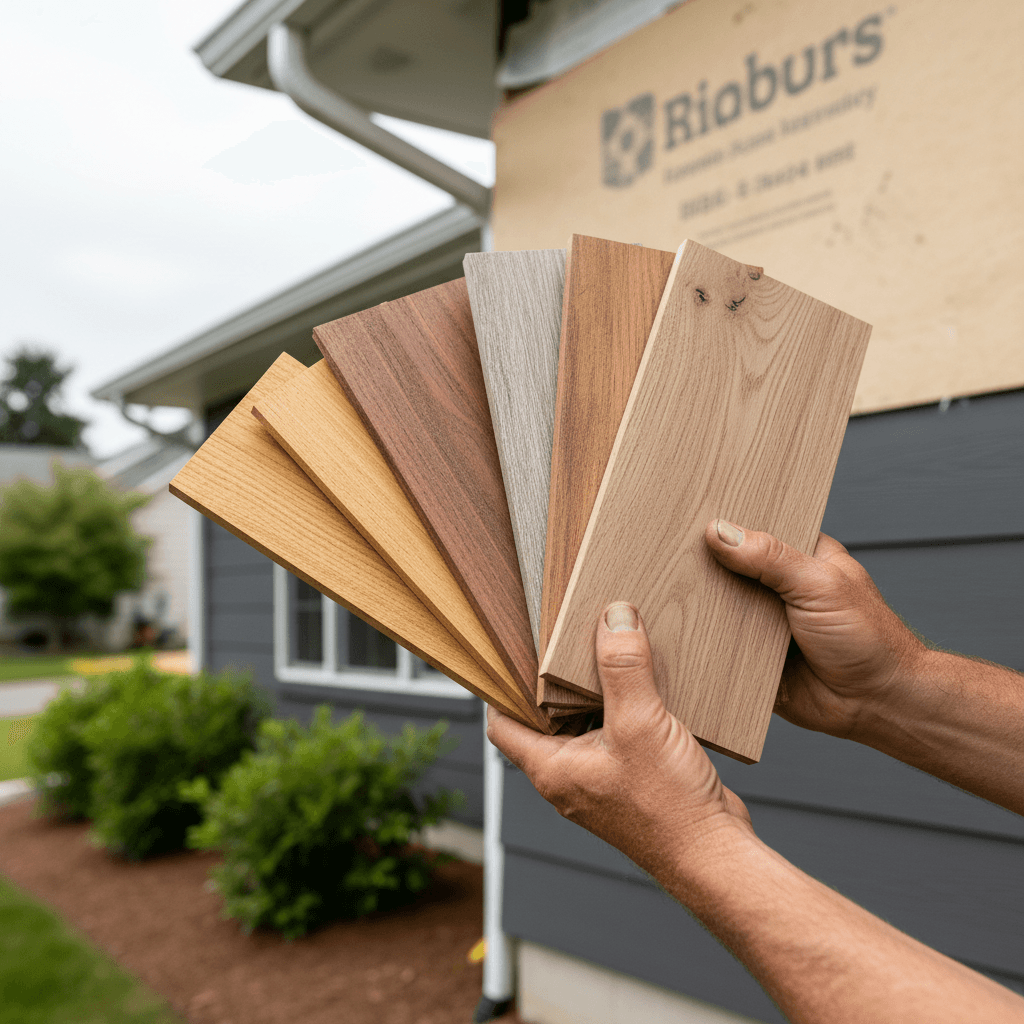 New siding installation showing old and new sections side by side
